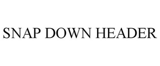 SNAP DOWN HEADER