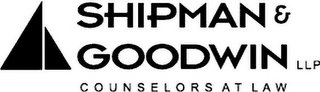 SHIPMAN & GOODWIN LLP COUNSELORS AT LAW
