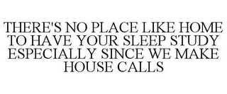 THERE'S NO PLACE LIKE HOME TO HAVE YOUR SLEEP STUDY ESPECIALLY SINCE WE MAKE HOUSE CALLS
