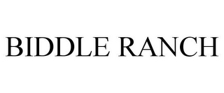 BIDDLE RANCH