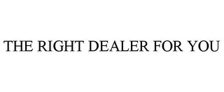 THE RIGHT DEALER FOR YOU