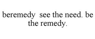 BEREMEDY SEE THE NEED. BE THE REMEDY.