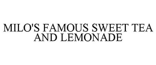 MILO'S FAMOUS SWEET TEA AND LEMONADE