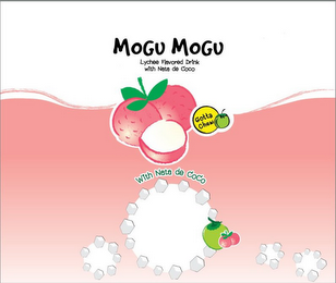 MOGU MOGU LYCHEE FLAVORED DRINK WITH NATA DE COCO GOTTA CHEW WITH NATA DE COCO