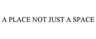 A PLACE NOT JUST A SPACE