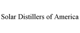SOLAR DISTILLERS OF AMERICA