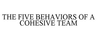 THE FIVE BEHAVIORS OF A COHESIVE TEAM