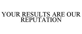 YOUR RESULTS ARE OUR REPUTATION