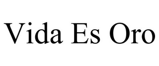 VIDA ES ORO