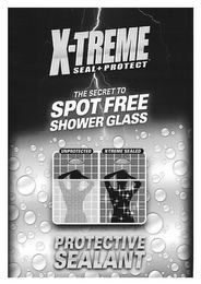 X-TREME SEAL + PROTECT THE SECRET TO SPOT FREE SHOWER GLASS UNPROTECTED X-TREME SEALED PROTECTIVE SEALANT