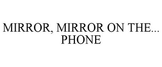 MIRROR, MIRROR ON THE... PHONE