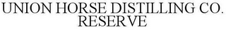UNION HORSE DISTILLING CO. RESERVE