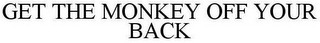 GET THE MONKEY OFF YOUR BACK