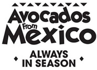 AVOCADOS FROM MEXICO ALWAYS IN SEASON