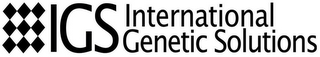 IGS INTERNATIONAL GENETIC SOLUTIONS