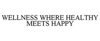 WELLNESS WHERE HEALTHY MEETS HAPPY