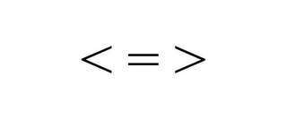 < = >