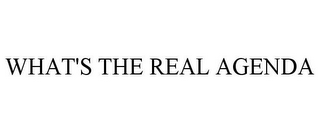 WHAT'S THE REAL AGENDA