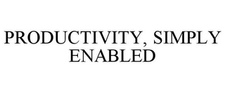 PRODUCTIVITY, SIMPLY ENABLED