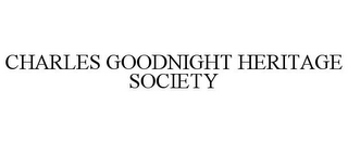 CHARLES GOODNIGHT HERITAGE SOCIETY