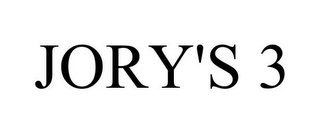 JORY'S 3