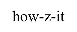 HOW-Z-IT