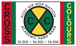 X C C CROSS COLOURS POST HIP HOP NATION ACADEMIC HARD WEAR YA DIG YA DIG YA DIG
