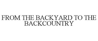 FROM THE BACKYARD TO THE BACKCOUNTRY