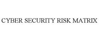 CYBER SECURITY RISK MATRIX
