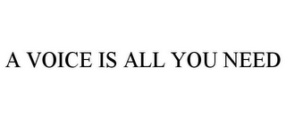 A VOICE IS ALL YOU NEED