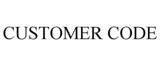 CUSTOMER CODE