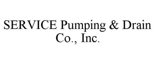 SERVICE PUMPING & DRAIN CO., INC.