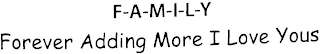 FOREVER ADDING MORE I LOVE YOUS