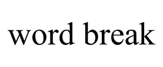 WORD BREAK
