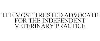 THE MOST TRUSTED ADVOCATE FOR THE INDEPENDENT VETERINARY PRACTICE