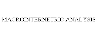 MACROINTERNETRIC ANALYSIS