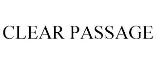 CLEAR PASSAGE