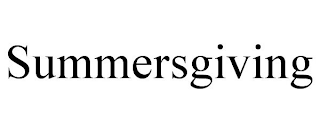 SUMMERSGIVING