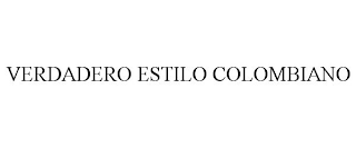 VERDADERO ESTILO COLOMBIANO