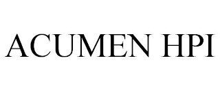 ACUMEN HPI