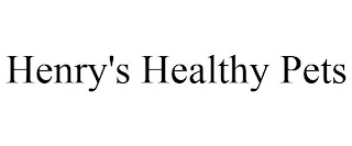 HENRY'S HEALTHY PETS