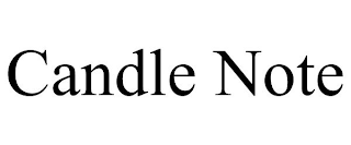 CANDLE NOTE