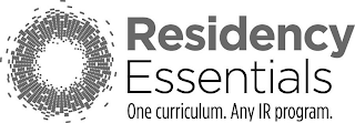 RESIDENCY ESSENTIALS ONE CURRICULUM. ANY IR PROGRAM.