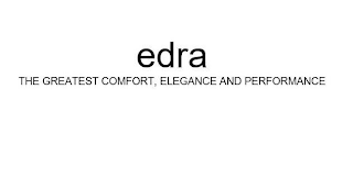 EDRA THE GREATEST COMFORT, ELEGANCE AND PERFORMANCE