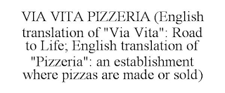 VIA VITA PIZZA