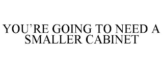 YOU'RE GOING TO NEED A SMALLER CABINET