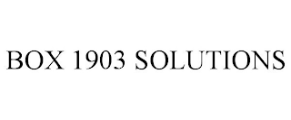 BOX 1903 SOLUTIONS