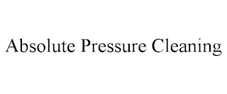 ABSOLUTE PRESSURE CLEANING