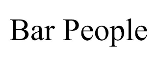 BAR PEOPLE