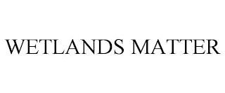 WETLANDS MATTER